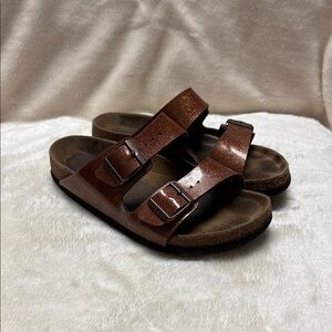 Birkenstock Bronze Metallic Sandals Size 36